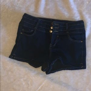 Denim Blue Jegging Shorts